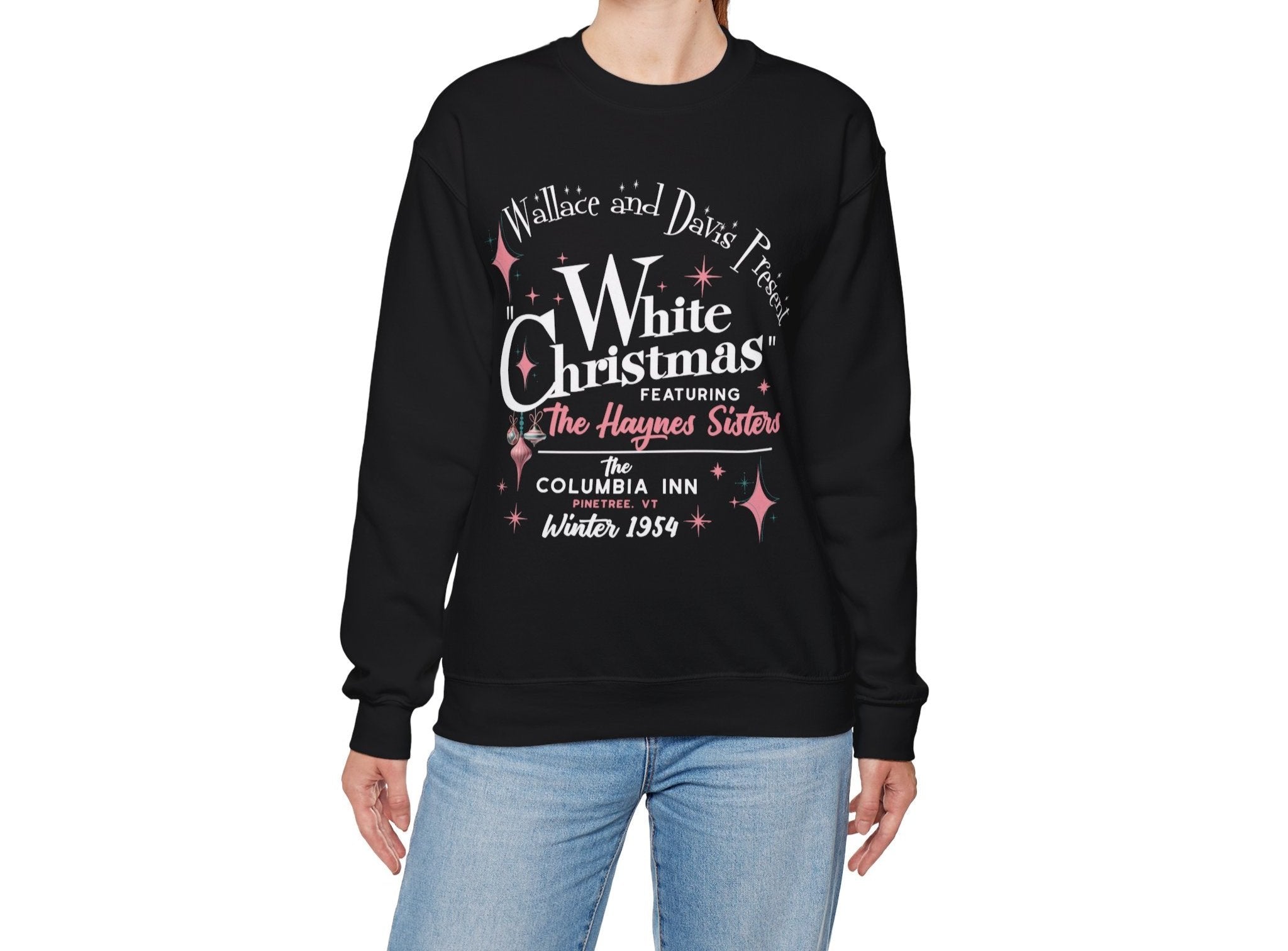 Kate McEnroe New York Wallace and Davis White Christmas 1954 Movie Sweatshirt, Retro Mid Century Modern Holiday Apparel, Vintage 50s Kitsch Christmas SweaterSweatshirt19795947895556843458