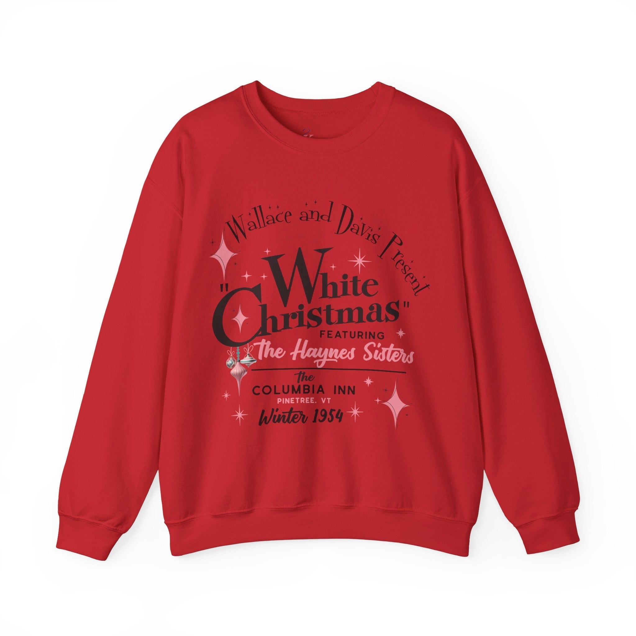 Kate McEnroe New York Wallace and Davis White Christmas 1954 Movie Sweatshirt, Retro Mid Century Modern Holiday Apparel, Vintage 50s Kitsch Christmas SweaterSweatshirt18864929716176788915