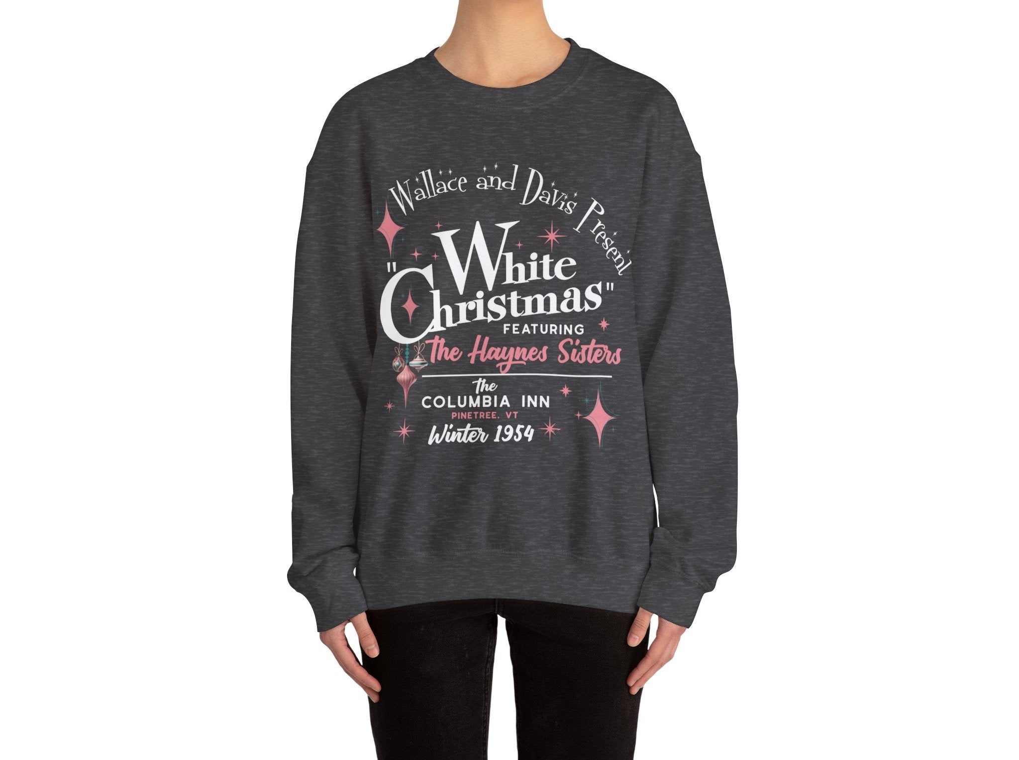 Kate McEnroe New York Wallace and Davis White Christmas 1954 Movie Sweatshirt, Retro Mid Century Modern Holiday Apparel, Vintage 50s Kitsch Christmas SweaterSweatshirt19795947895556843458