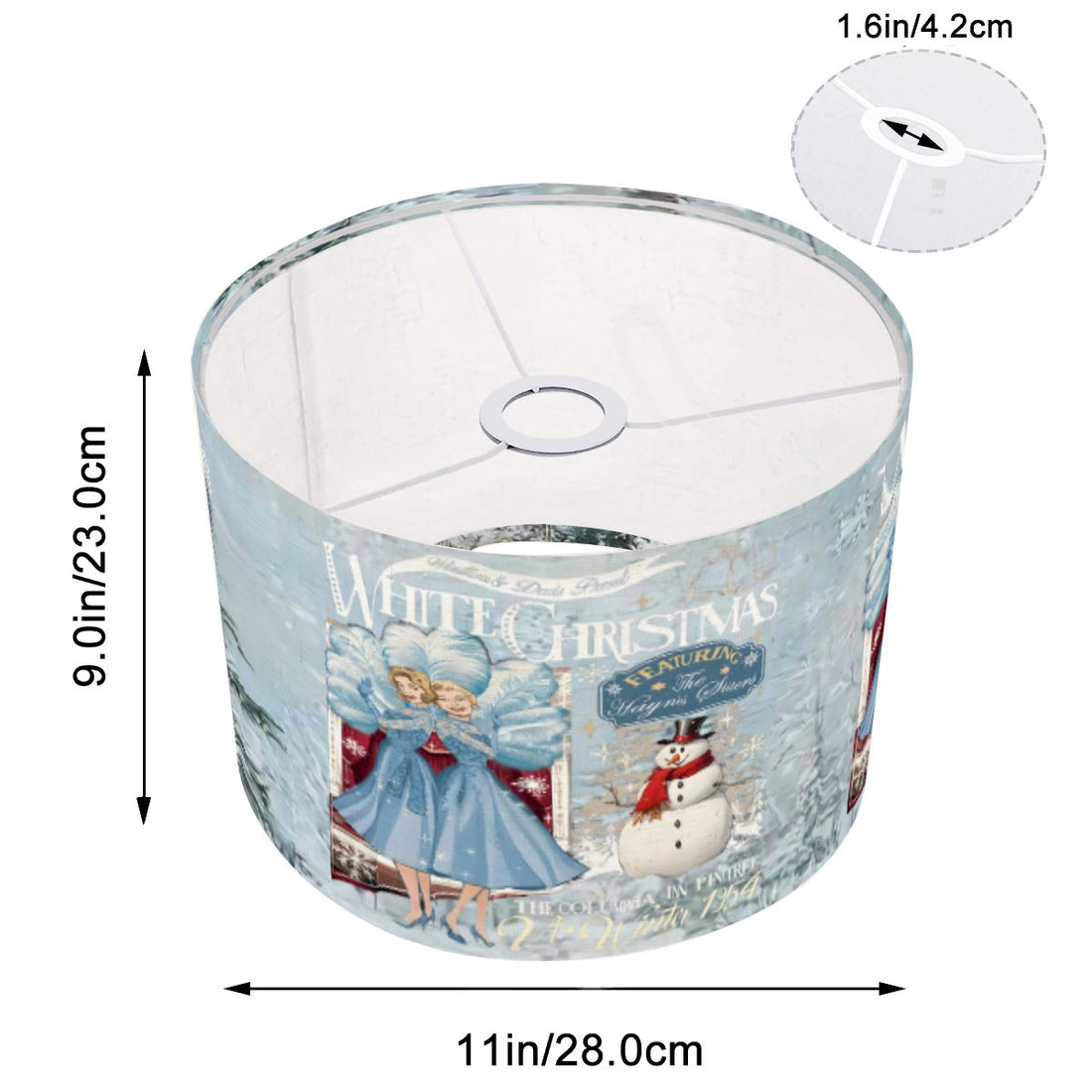 Kate McEnroe New York Wallace and Davis White Christmas Lampshade, Haynes Sisters, 1954 Christmas Movie, Retro Holiday Decor, Vintage LightingLamp ShadescVdQpVnYgQ