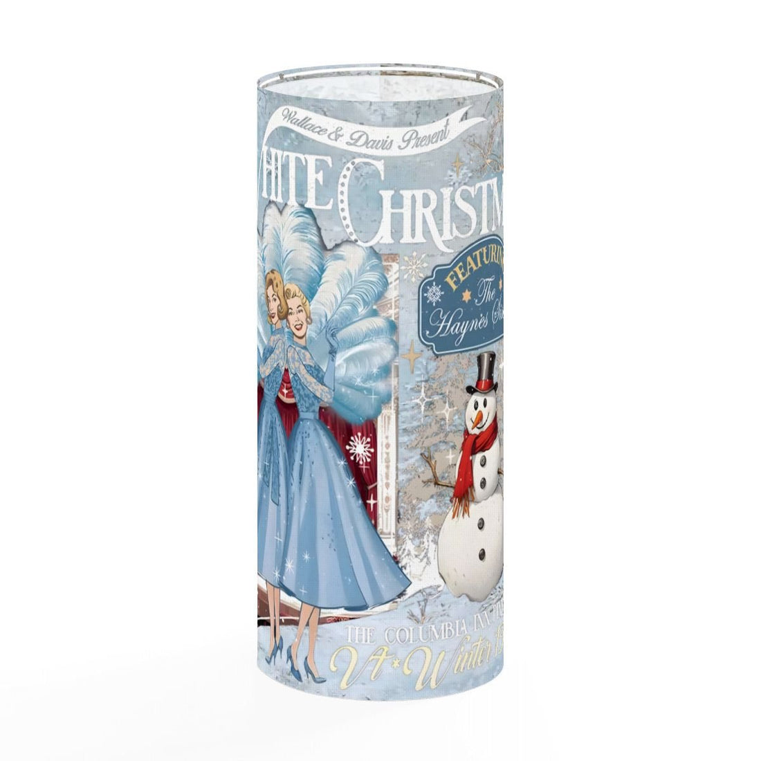 Kate McEnroe New York Wallace and Davis White Christmas Slim Lampshade, Haynes Sisters Sisters, 50s Christmas Movie Holiday Floor Lamp AccessoryLamp ShadesJHts86tWSd