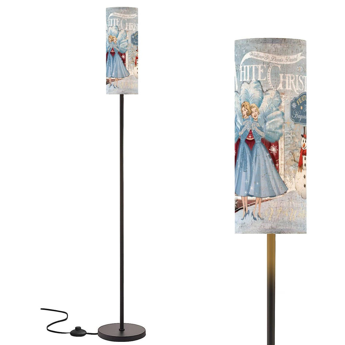 Kate McEnroe New York Wallace and Davis White Christmas Slim Lampshade, Haynes Sisters Sisters, 50s Christmas Movie Holiday Floor Lamp AccessoryLamp ShadesJHts86tWSd