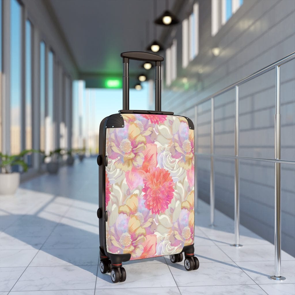 Kate McEnroe New York Watercolor Pastel Flowers Luggage Set Suitcases