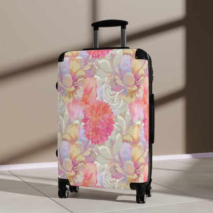 Kate McEnroe New York Watercolor Pastel Flowers Luggage Set Suitcases