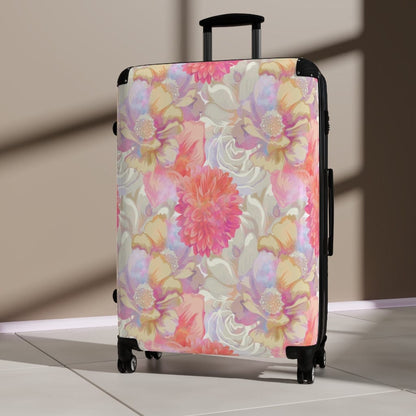 Kate McEnroe New York Watercolor Pastel Flowers Luggage SetSuitcases28479423032482560270