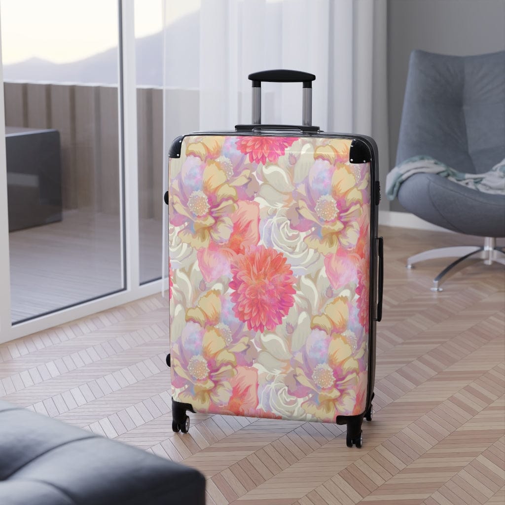 Kate McEnroe New York Watercolor Pastel Flowers Luggage SetSuitcases28479423032482560270