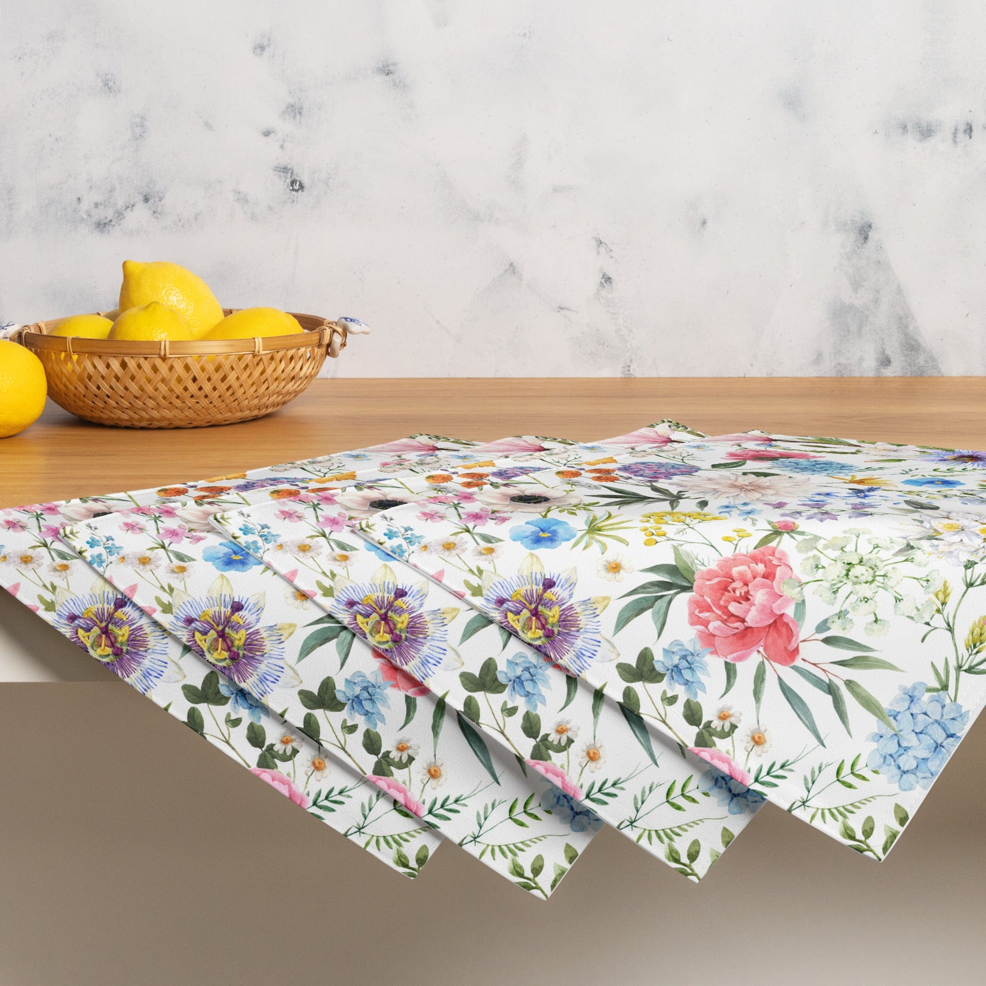 Kate McEnroe New York Watercolor Spring Floral Bloom 4 - Piece Placemat SetPlacemats3703010_17484
