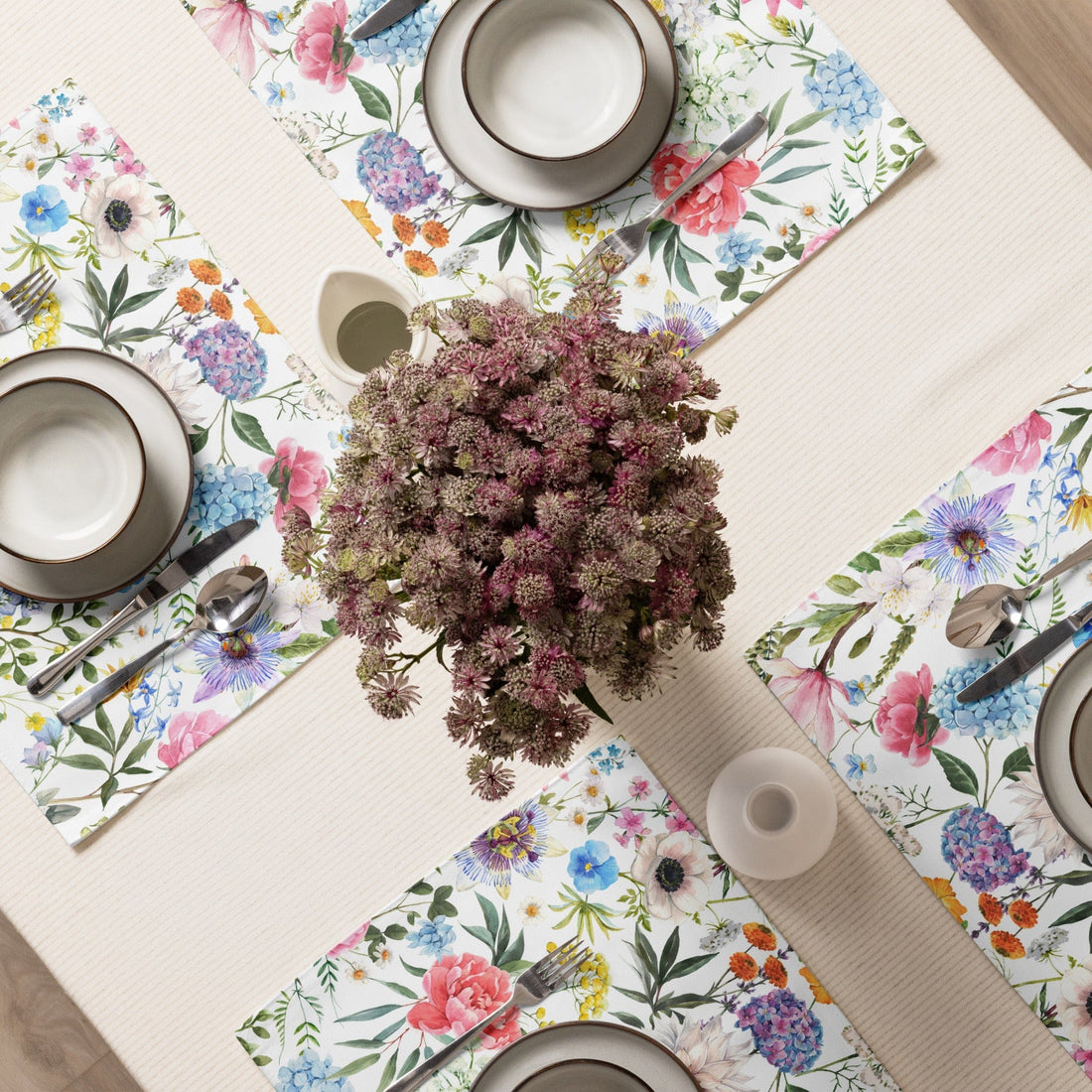 Kate McEnroe New York Watercolor Spring Floral Bloom 4 - Piece Placemat SetPlacemats3703010_17484
