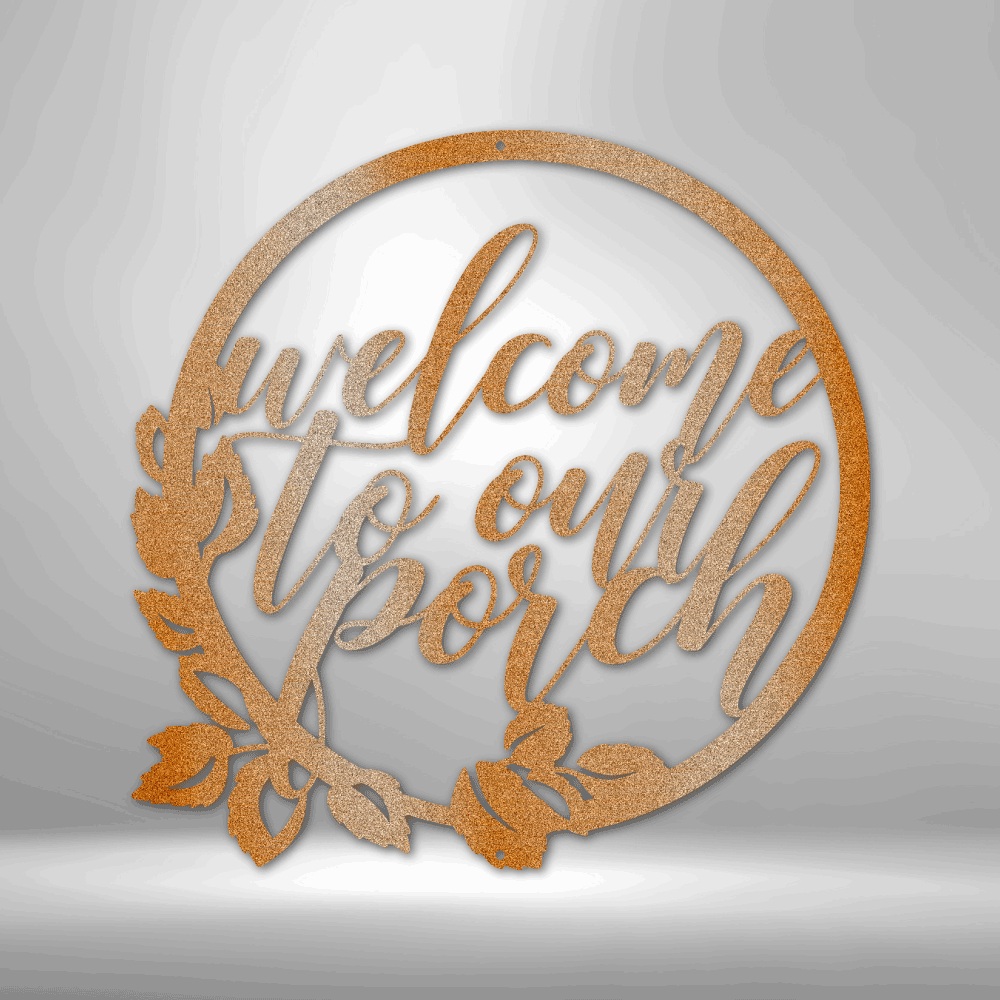 Kate McEnroe New York Welcome To Our Porch Metal Wall Art Metal Wall Art Copper / 15 SO-4948936