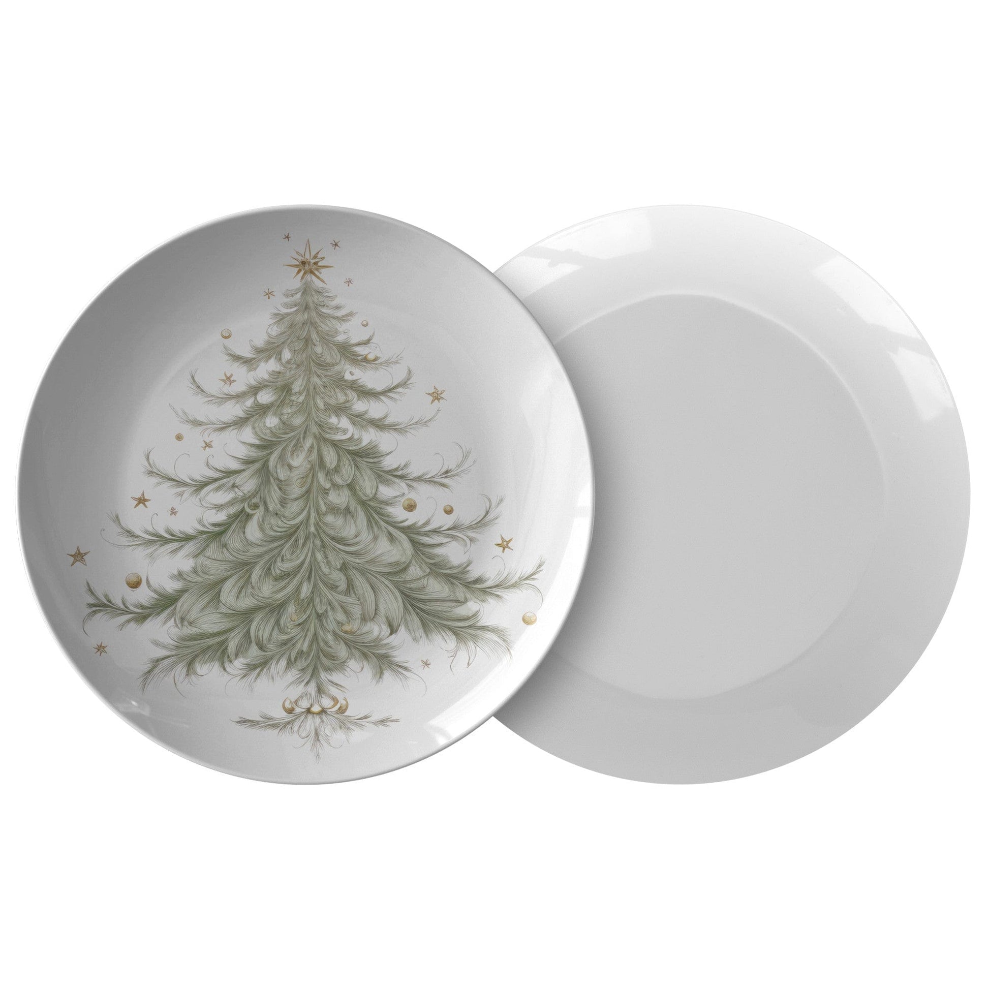 teelaunch Whimsical Christmas Tree Dinner Plate Kitchenware Single 9820SINGLE