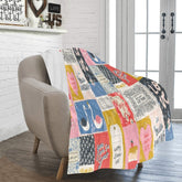 Kate McEnroe New York Whimsical Love Patchwork Sherpa Blanket, Cozy Affirmation ThrowBlankets33207663374369167588