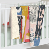 Kate McEnroe New York Whimsical Love Patchwork Sherpa Blanket, Cozy Affirmation ThrowBlankets33207663374369167588