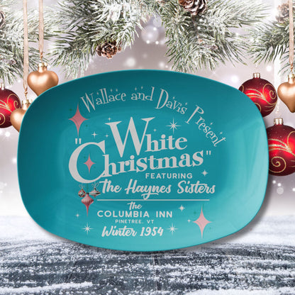 Kate McEnroe New York White Christmas Haynes Sisters Retro Platter, Wallace And Davis 1954 Movie Serveware, Mid Century Modern Holiday DecorServing Platters9727