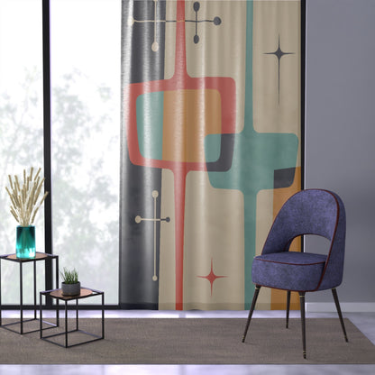 Kate McEnroe New York Window Curtain in Mid Century Modern Atomic StarburstWindow Curtains50x84 - SinglePanel