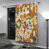 Kate McEnroe New York Window Curtains in 70s Groovy Hippie Retro Floral PrintWindow CurtainsCurtainBlackout - 50x84 - SinglePanel - 20220801014903449