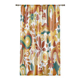 Kate McEnroe New York Window Curtains in 70s Groovy Hippie Retro Floral PrintWindow CurtainsCurtainBlackout - 50x84 - SinglePanel - 20220801014903449