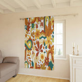 Kate McEnroe New York Window Curtains in 70s Groovy Hippie Retro Floral PrintWindow CurtainsCurtainBlackout - 50x84 - SinglePanel - 20220801014903449