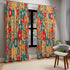 Kate McEnroe New York Window Curtains in Mid Century Modern Groovy Retro FloralWindow CurtainsCurtainSheer - 50x84 - DoublePanel - 20220823190436644