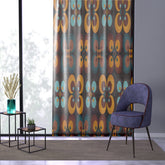 Kate McEnroe New York Window Curtains in Retro Geometric Groovy Mid Mod Daisy FloralWindow CurtainsCurtainSheer - 50x84 - DoublePanel - 20220823183633955