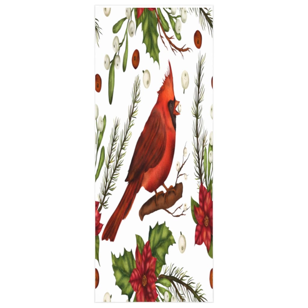 Kate McEnroe New York Wrapping Paper Roll With Northern Cardinal Bird Gift Bags 24&quot; × 60&quot; 3549446029