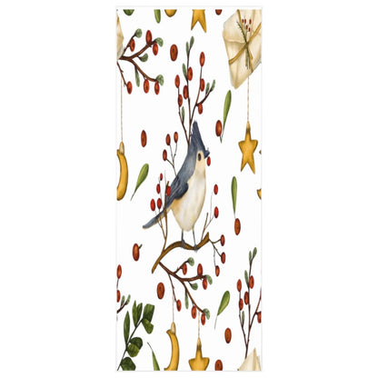 Kate McEnroe New York Wrapping Paper Roll With Tufted Titmouse Bird Gift Bags 24" × 60" 3549446017