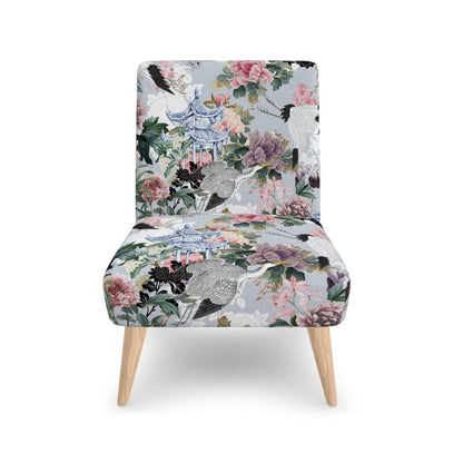 Kate McEnroe New York Yuga Tsuru Crane and Peony Occasional ChairAccent Chairs2336565