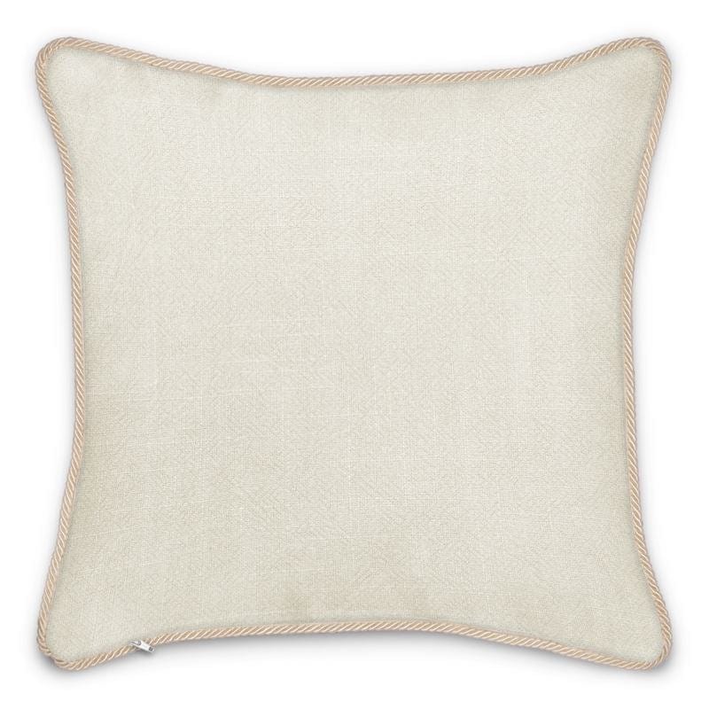 Yuga Tsuru Crane and Peony Silk Linen Pillow