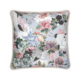 Kate McEnroe New York Yuga Tsuru Crane and Peony Silk PillowSilk Pillows2335613
