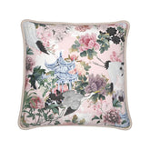 Kate McEnroe New York Yuga Tsuru Crane and Peony Silk PillowSilk Pillows2336677