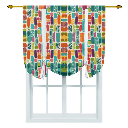 kate-mcenroe-nyc Mid Century Modern Retro Amoeba Tie Up curtain Window Curtains 88105