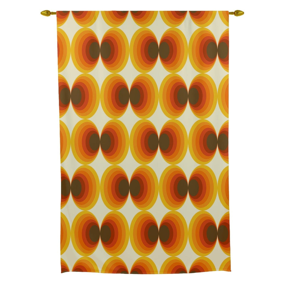 kate-mcenroe-nyc Tie Up Curtain in 70s Mid Mod Geometric Abstract Retro Style Curtains 55858