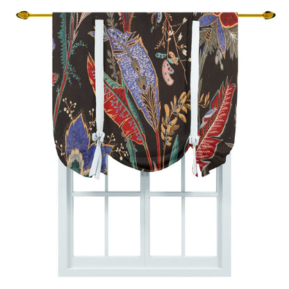 kate-mcenroe-nyc Tie Up Curtain in Victorian Vintage Floral Print Window Curtains 55761