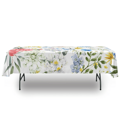 kate-mcenroe-nyc Watercolor Spring Florals Rectangular Tablecloth Tablecloths