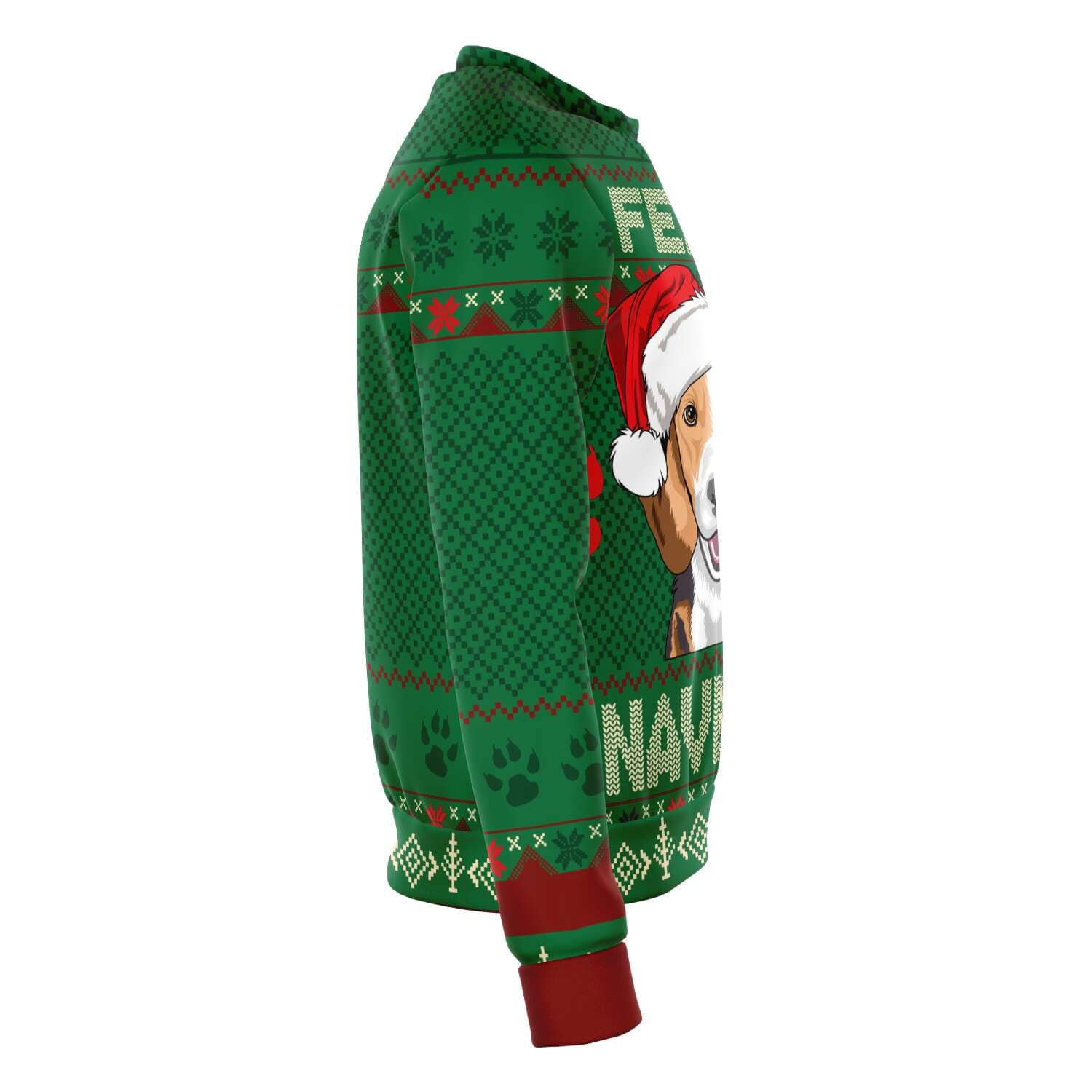 SUBLIMINATOR Feliz Navidog Beagle Ugly Christmas Sweaters Sweatshirt