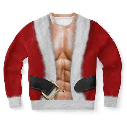 SUBLIMINATOR Fit Santa 2 Ugly Christmas Sweaters Sweatshirt XS SBSWF_D-F7QZK-XS