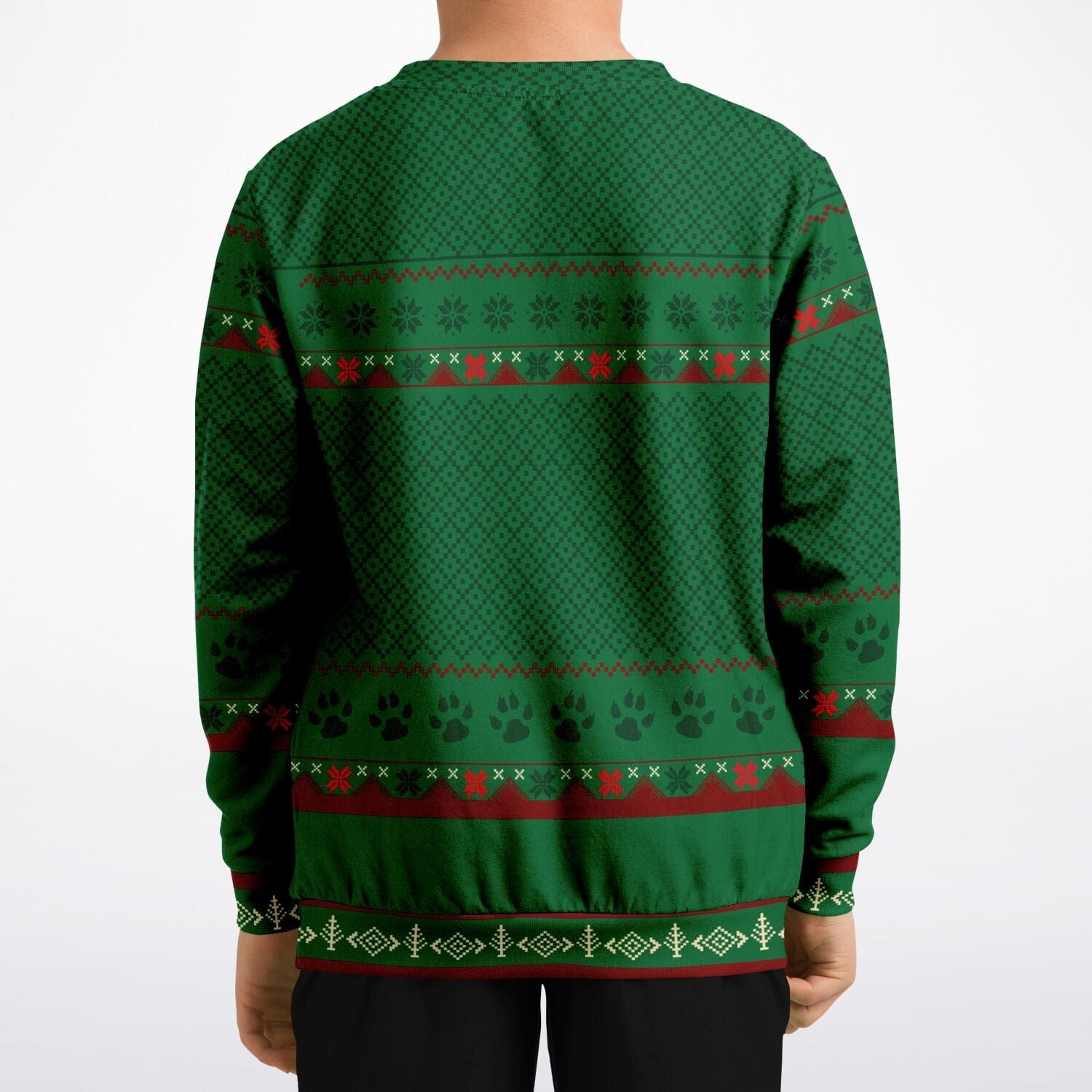 SUBLIMINATOR Kids Shiba Inu Feliz Navidog Ugly Christmas Sweater Kids/Youth Sweatshirt