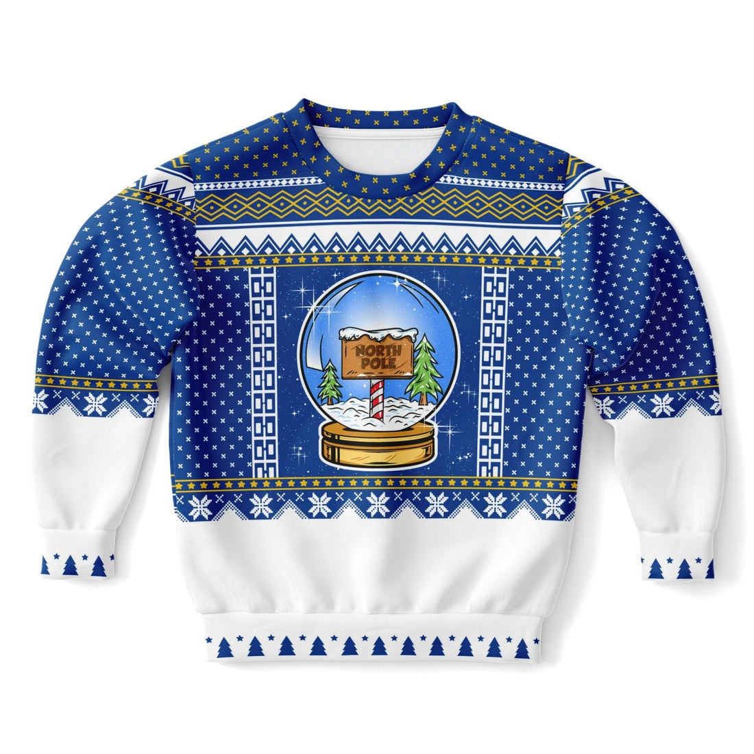 SUBLIMINATOR Kids Snow Globe Ugly Christmas Sweaters Kids/Youth Sweatshirt XXS SBKSWF_D-1113-XXS