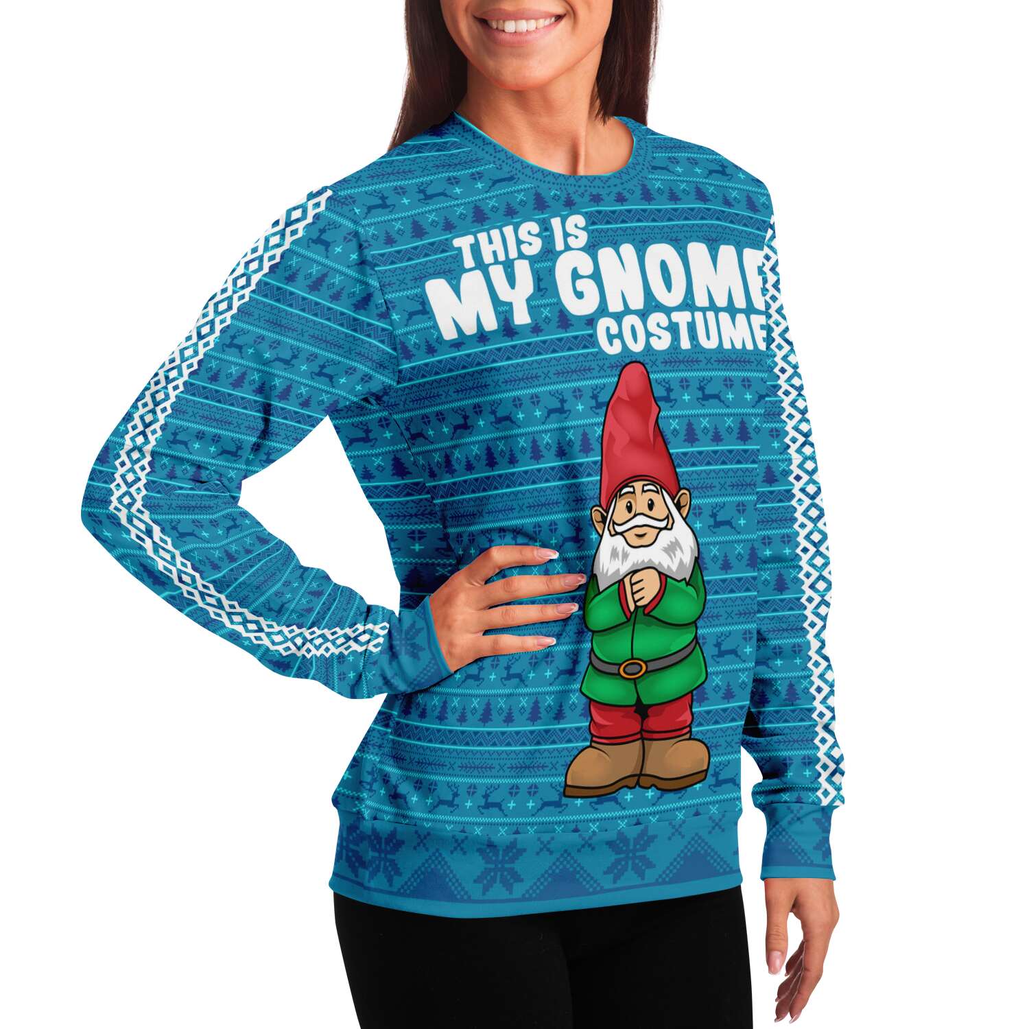 Subliminator This is my Gnome Costume Ugly Christmas Sweater Sweatshirt
