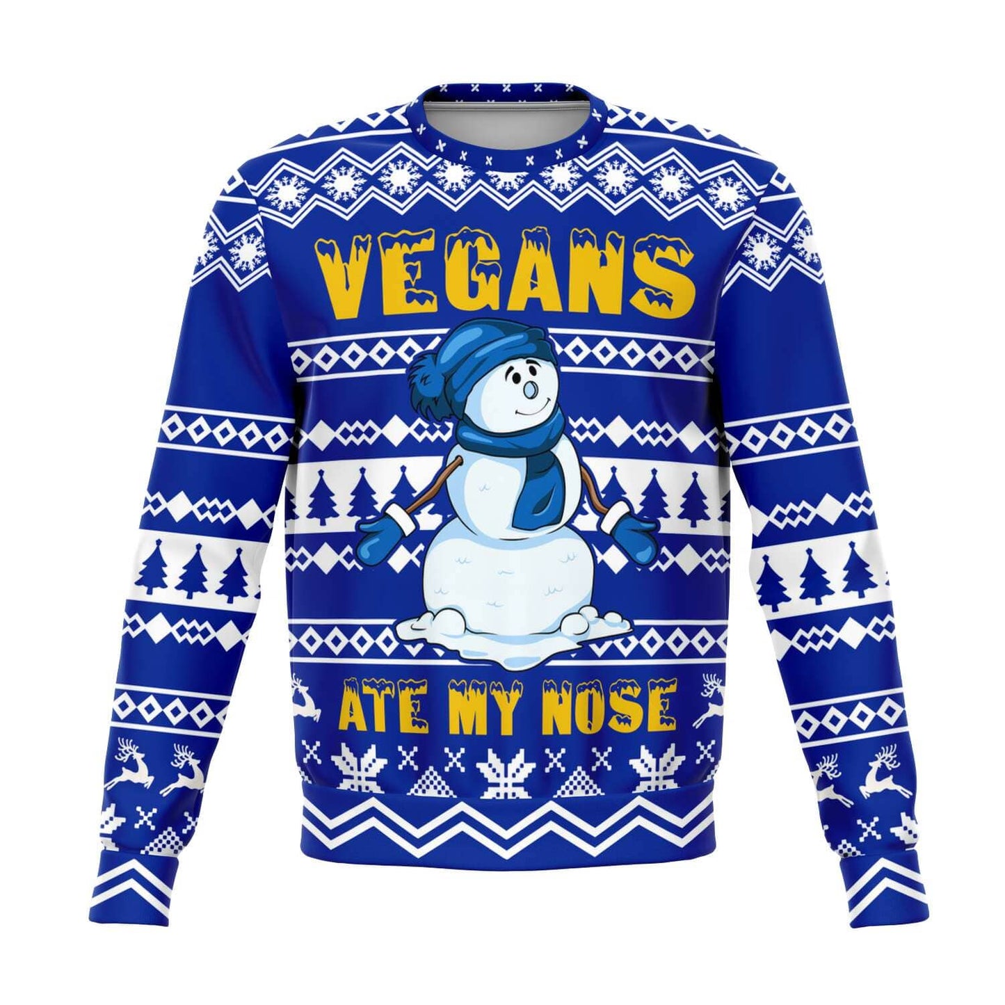 SUBLIMINATOR Vegans Ate My Nose Ugly Christmas Sweater Sweatshirt XS SBSWF_D-0303-XS