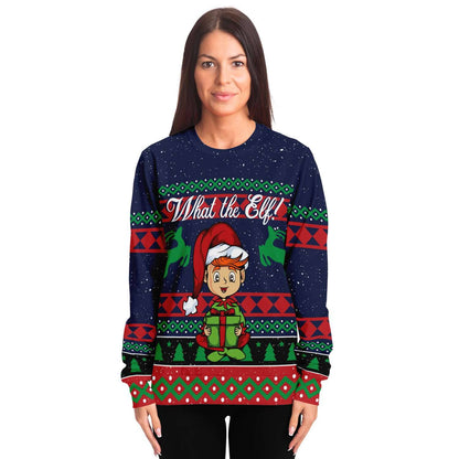 SUBLIMINATOR What the Elf Ugly Christmas Sweater Sweatshirt